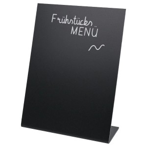 HMF 46432 Tischaufsteller Kreidetafel LAufsteller DIN A5 Schwarz