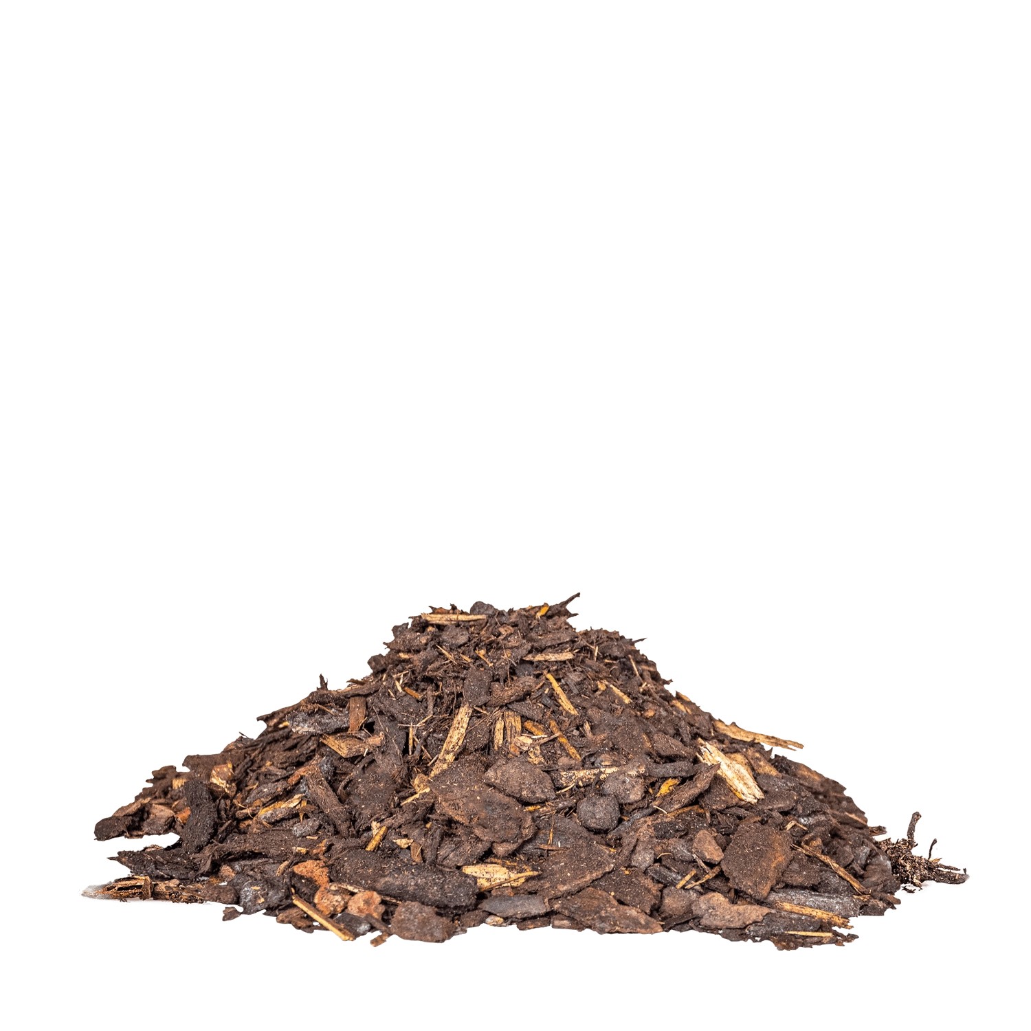 Haufen feine Galamio Pinienrinde Mix, geeignet zur Bodenabdeckung und -verbesserung.