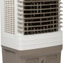 Mobiler Luftkühler, 60 l, weiß-braun, mit Rollen und LED-Display. Klimagerät für bis zu 60 m².