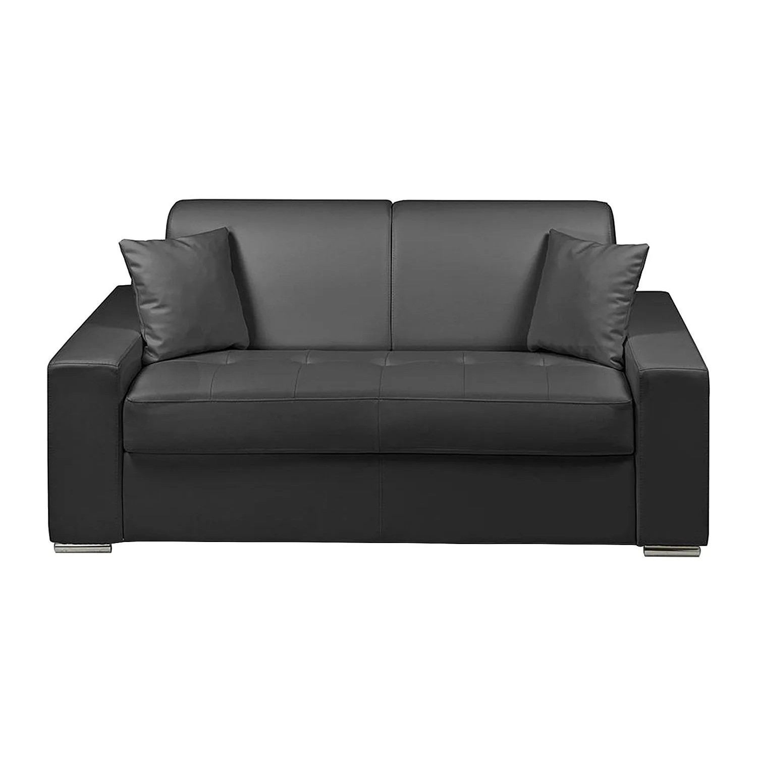 Vente-unique Schlafsofa Emir Schwarz 184 cm