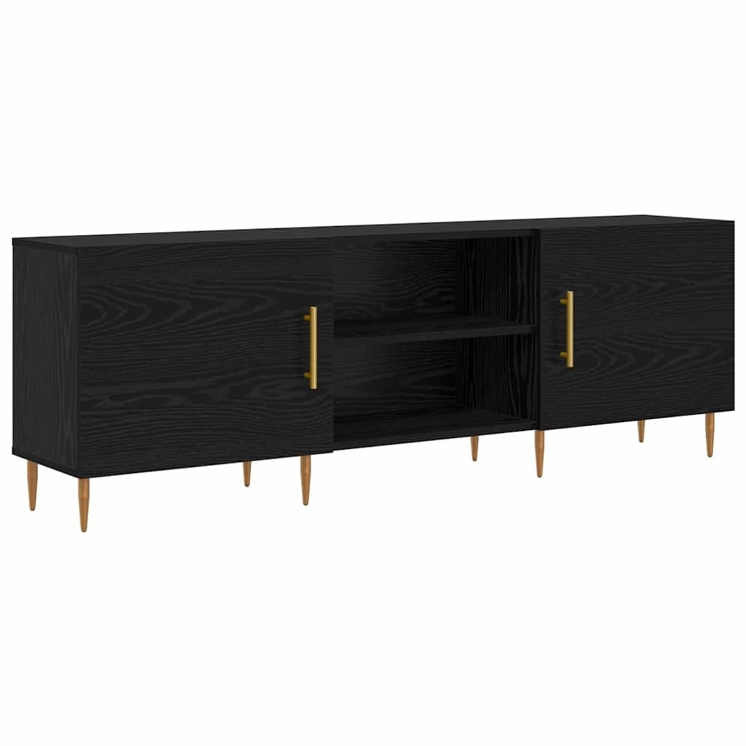 vidaXL TV-Schrank Schwarz Eichen-Optik 150 x 30 x 50 cm Holzwerkstoff 87959 günstig online kaufen