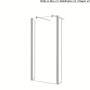 Duschparadies Walk-In Dusche aus Klarglas mit Stabilisator und Flipper.