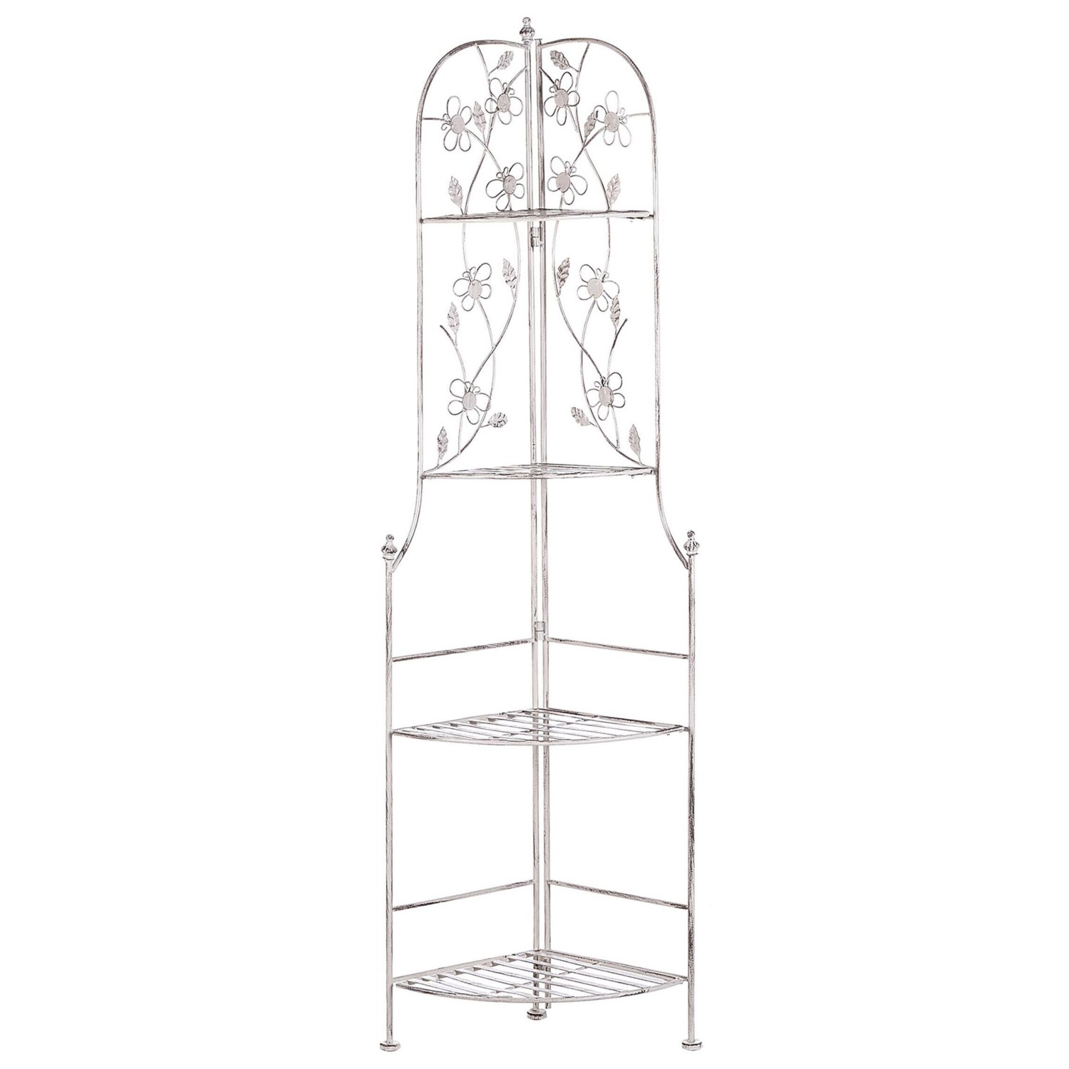 Beliani Badezimmerregal BIELLA Cremeweiß 35x35x158