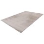 Lalee Kurzflorteppich Comfort 501, Light Taupe, 80x150 cm mit modernem 3D Effekt Muster.