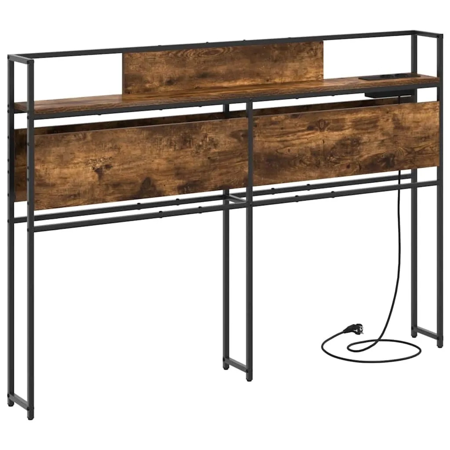 vidaXL Stauraum-Kopfteil mit Regal Räuchereiche 135 cm Holzwerkstoff 859637