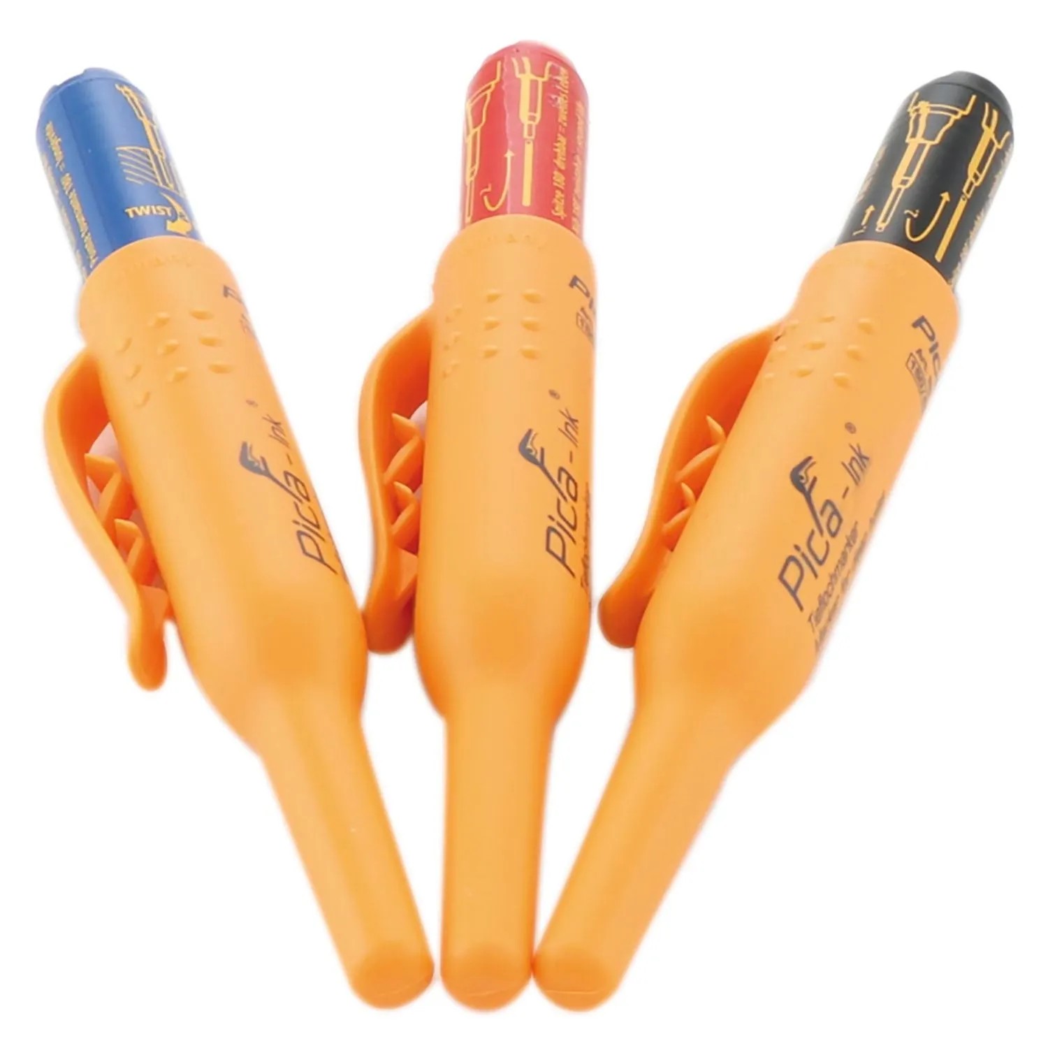 Pica L150-Pica Ink-Set Lyra Tieflochmarker Permanent 3 Stifte Farben Schwarz Rot 3 Stück