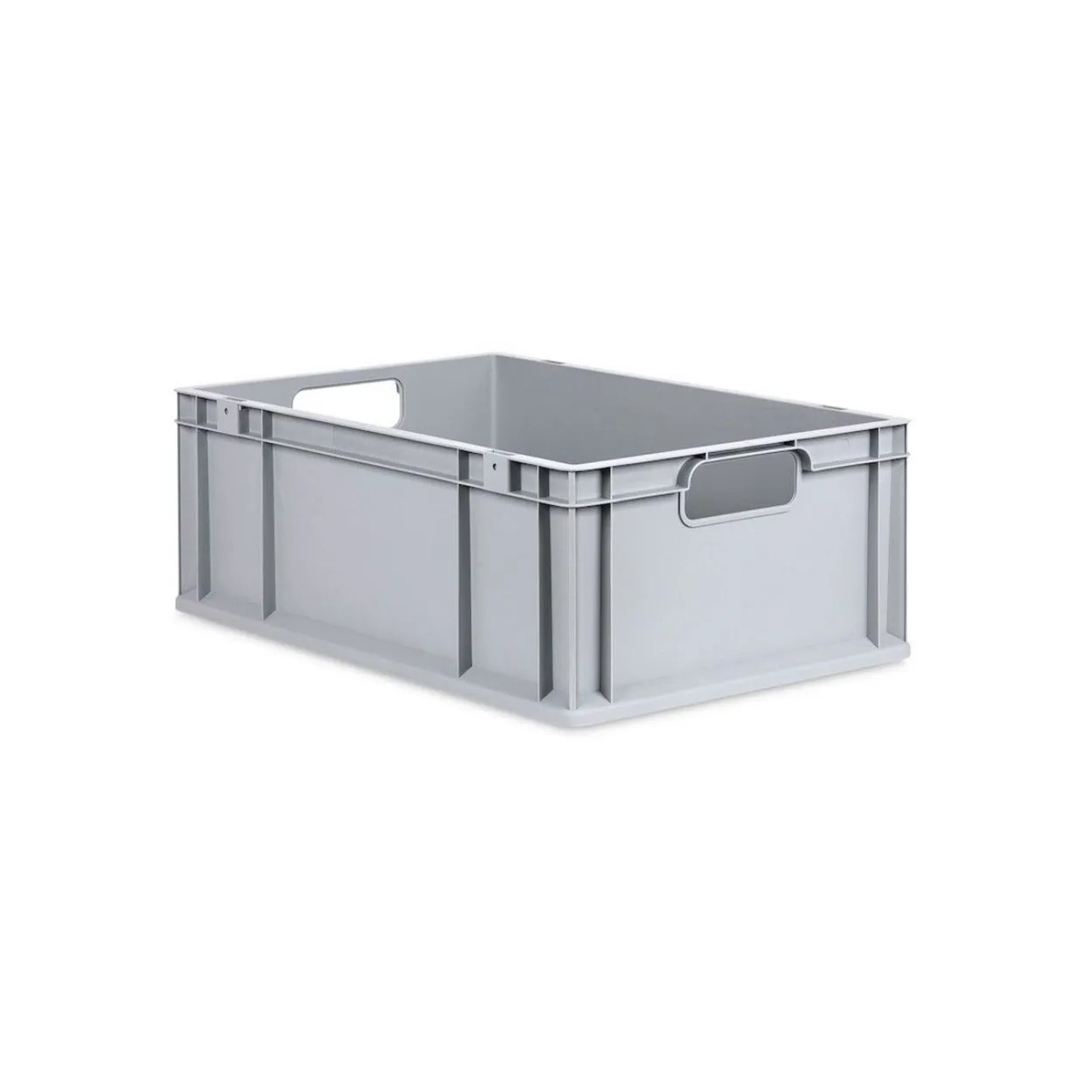 Graue PROREGAL Eurobox 40x60 cm mit Griffen, leer. Ideal zur Aufbewahrung und Lagerung.