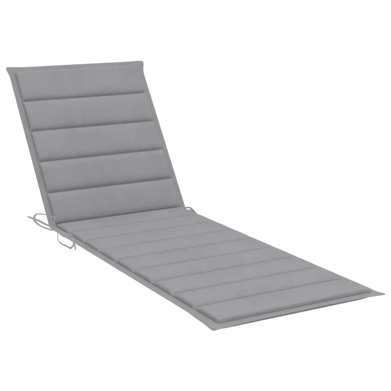 Graue vidaXL Sonnenliege mit Auflage aus Akazienholz für Garten oder Terrasse.