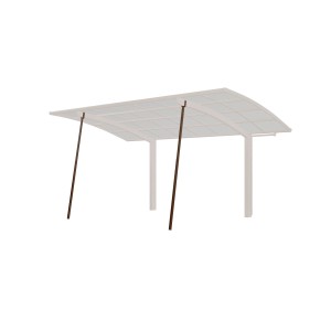 Ximax Carport Stützstange Caravan 206 cm Mattbraun Sonderfertigung