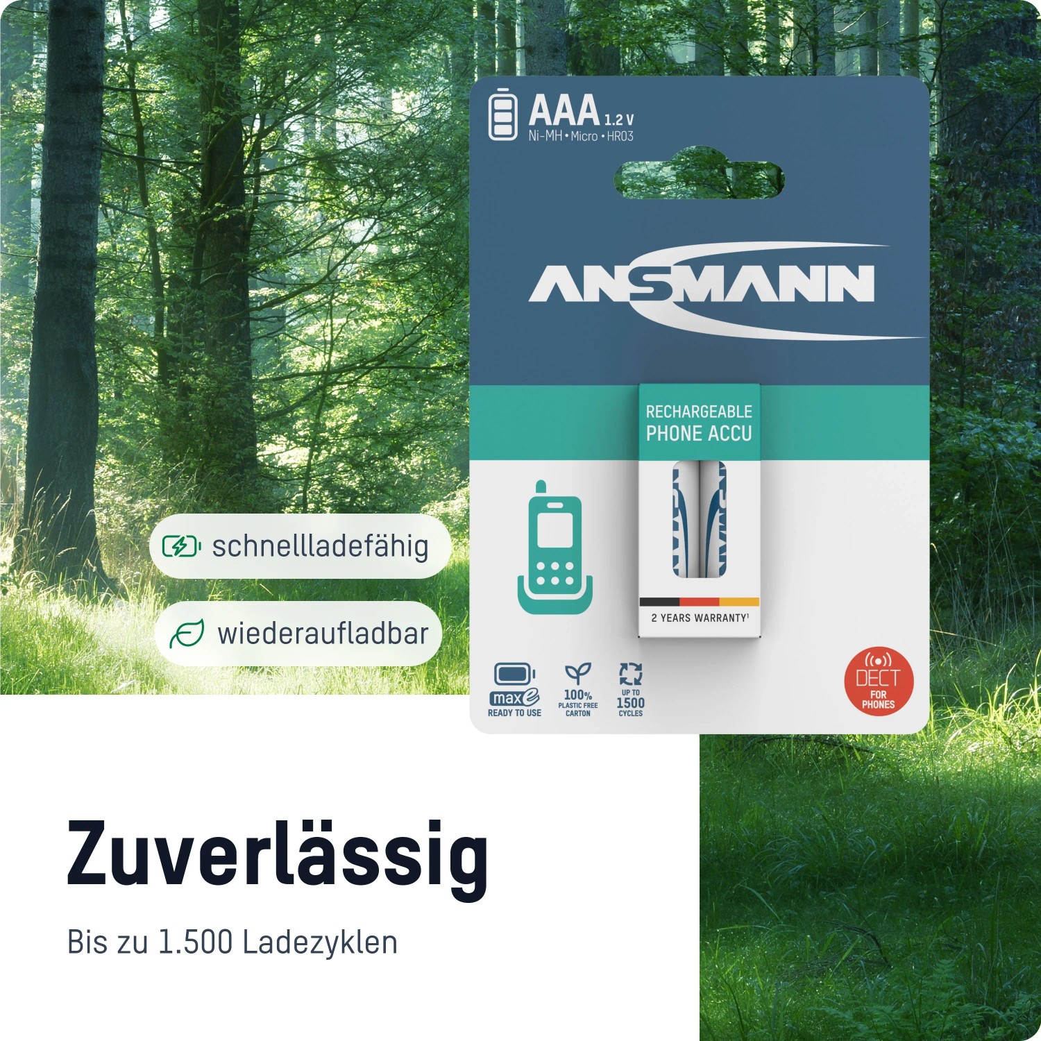 ANSMANN Akku AAA Micro 800 MAH 1,2V NiMH 6 Stück Wiederaufladbar mit MaxE_4