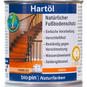 Dose Biopin Hartöl farblos 375ml für Holz im Innenbereich.