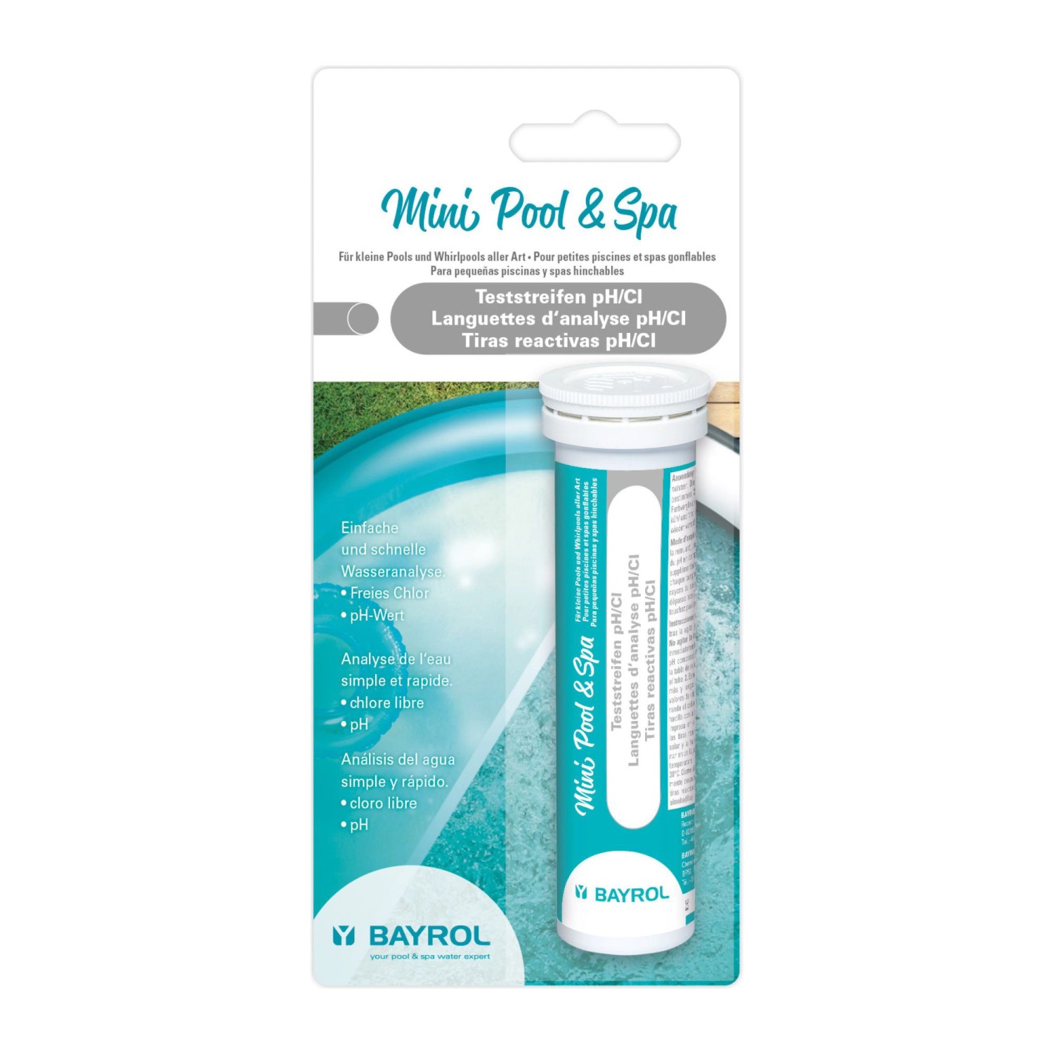 Bayrol Mini Pool & Spa Teststreifen pH/Chlor 25 Stück