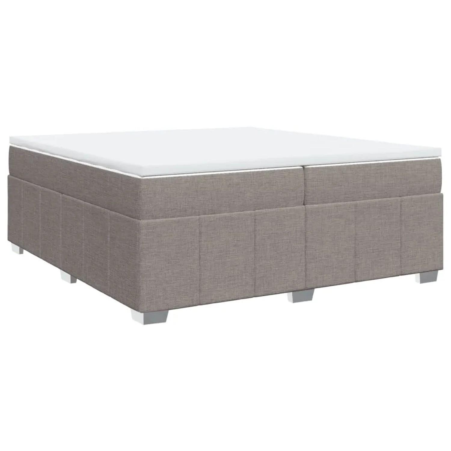 Thumbnail - vidaXL Boxspringbett mit Matratze Taupe 200x200 cm Stoff 3285502
