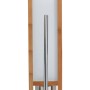 Wenko Stand WC-Garnitur Rivalta aus Bambus und Glas, mit Bürste und Rollenhalter.
