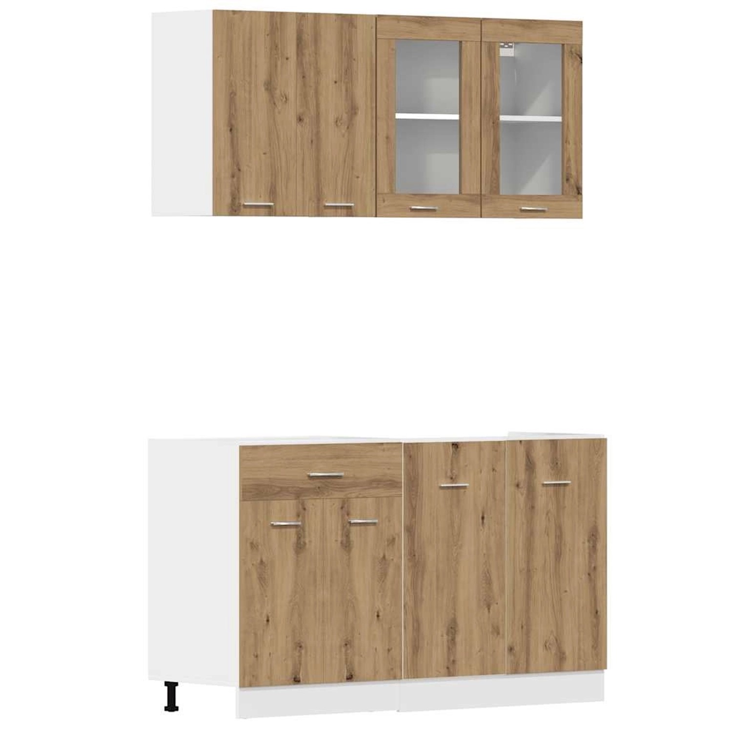 vidaXL 4-Tlg Küchenschrank-Set Lyon Artisan-Eiche Holzwerkstoff 3328574 günstig online kaufen