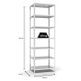 Lichtgraues PROREGAL Fachbodenregal (300x100x60cm) mit 7 Ebenen, Schraubsystem, beidseitig nutzbar.