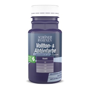 Schöner Wohnen Violett Abtönfarbe, 125ml Flasche. Zum Abmischen von Farben für Innen & Außen.