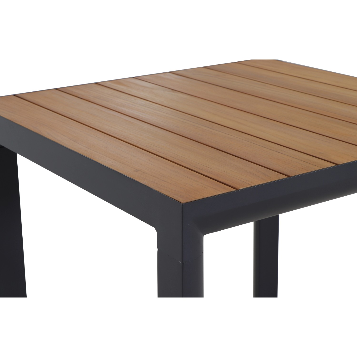 Rechteckiger Siena Garden Gartentisch Silva aus Teakholz, 80x80 cm, mit Aluminiumgestell.