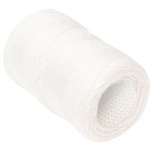 Weißes Bootsseil (2 mm, 50 m) aus Polypropylen auf Rolle, geeignet für Segelboote und Yachten.