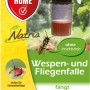 Protect Home Natria Wespenfalle: Falle mit Wespe und Fliege auf gelber Verpackung.