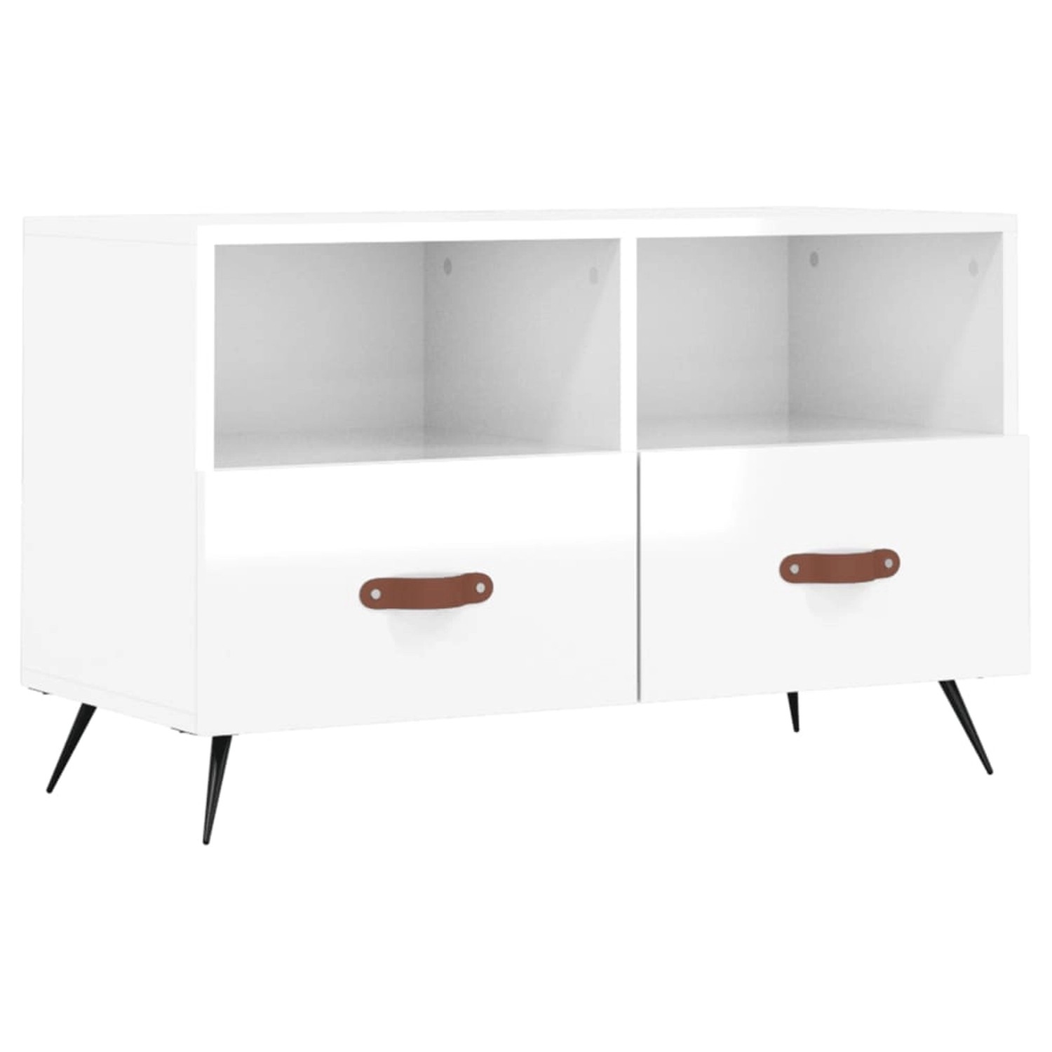 vidaXL TV-Schrank Hochglanz-Weiß 80x36x50 cm Holzwerkstoff 828942 günstig online kaufen