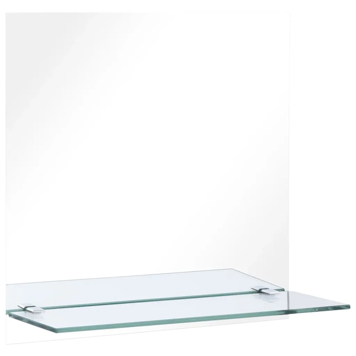 vidaXL Wandspiegel mit Regal 50x50 cm Hartglas 249437