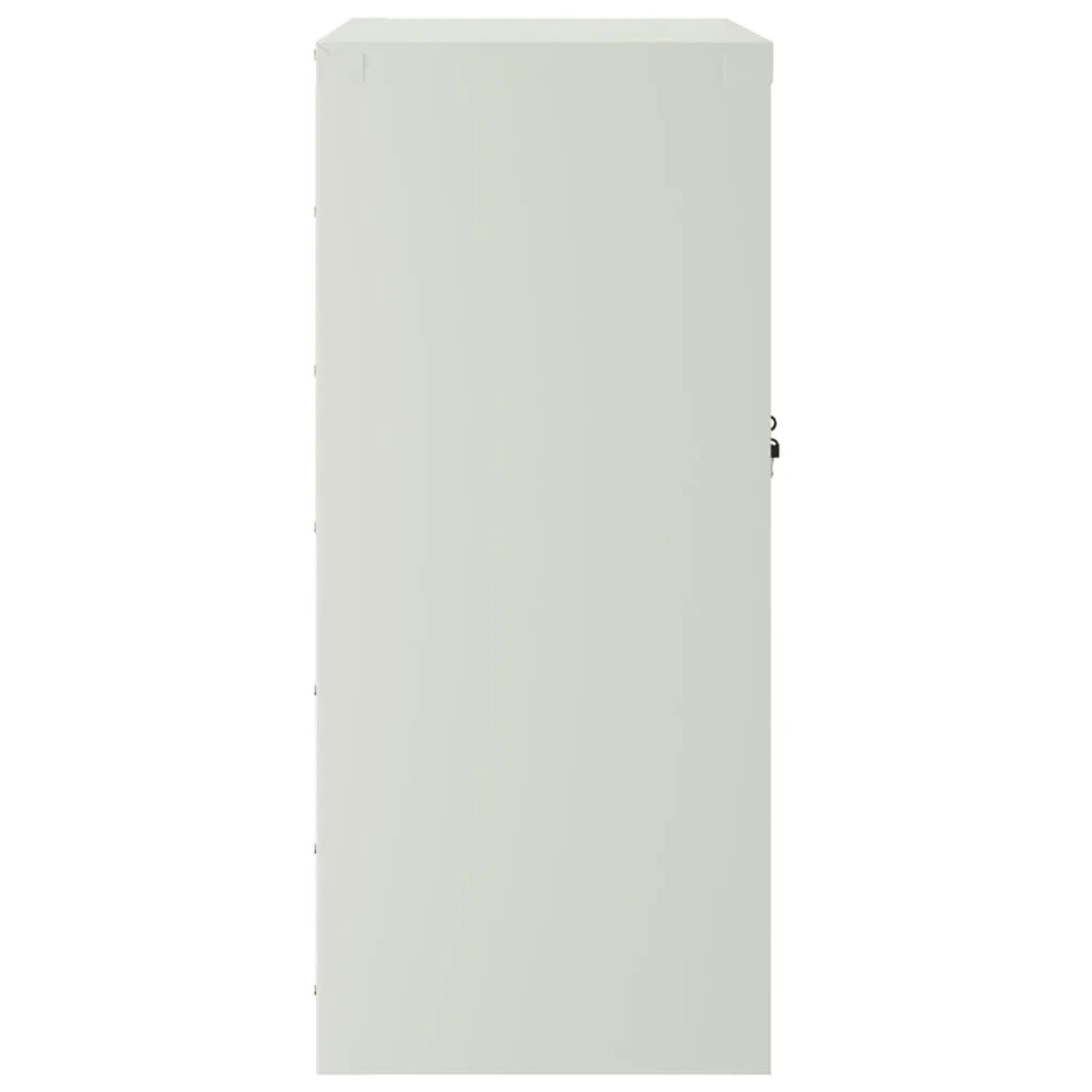 Hellgrauer vidaXL Aktenschrank (79x40x90 cm) aus Stahl für Büro, abschließbar.
