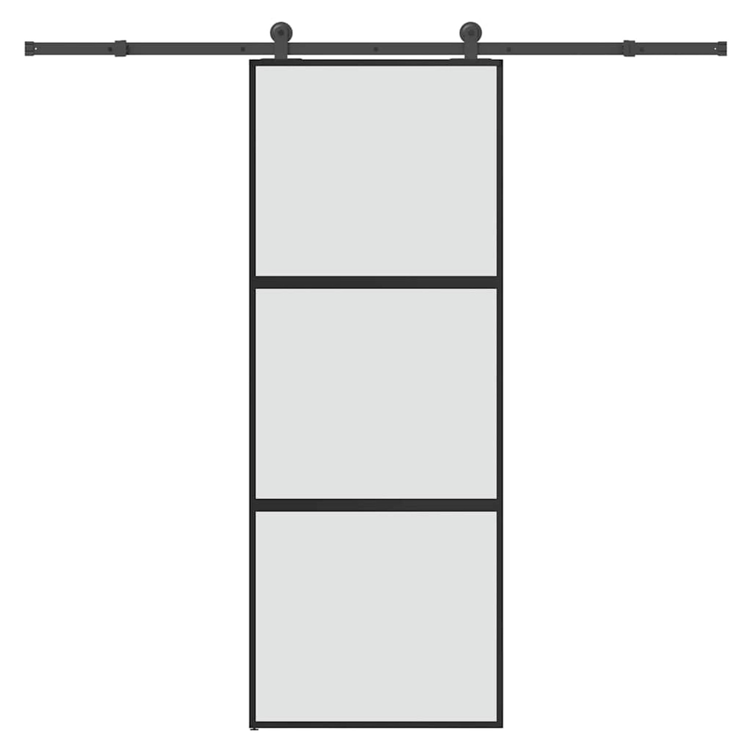 vidaXL Schiebetür mit Beschlag 76x205 cm Hartglas & Aluminium 3332938 günstig online kaufen