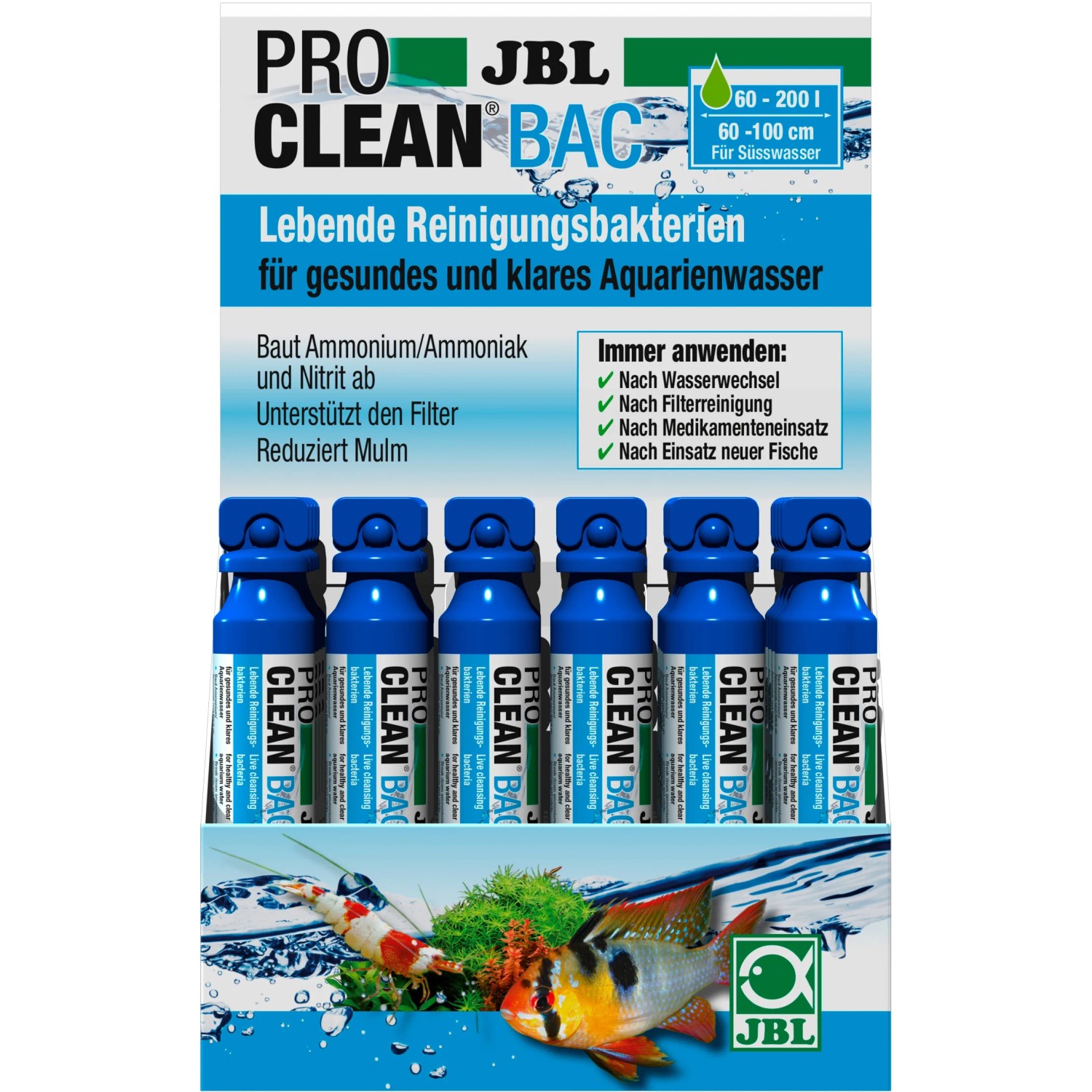 JBL ProClean Bac Reinigungsbakterien für Aquarien, 50ml Flasche.