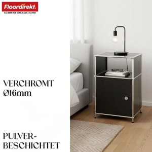 Floordirekt Metallregal Concept Epure MK-040 3 Ebenen 40 x 40 x 65 cm Schwarz