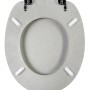 Sanilo WC-Sitz Glitzer Silber aus Holz, Toilettendeckel mit silbernem Glitzer