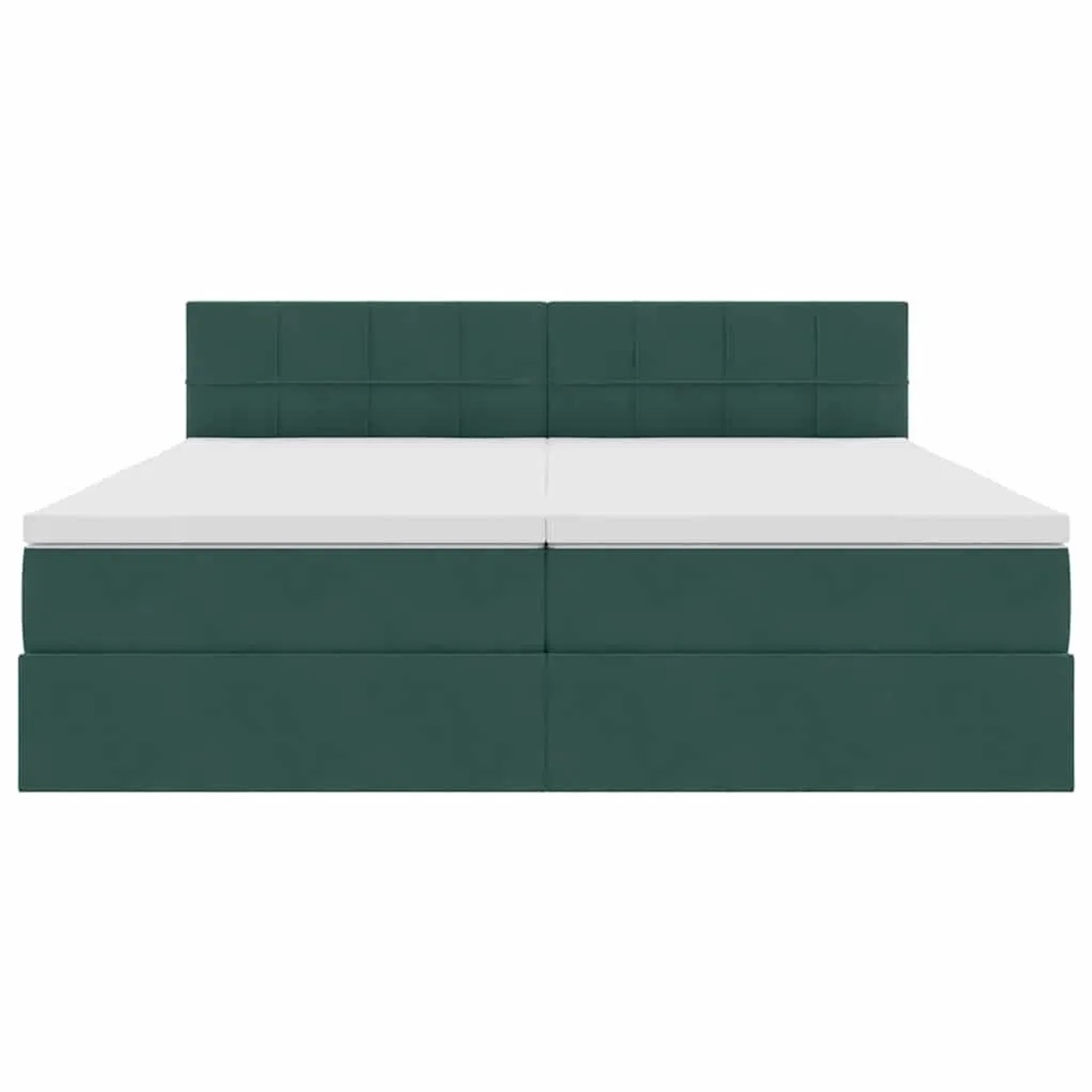 vidaXL Bett mit LED-Lichtleisten Dunkelgrün 200 x 200 cm Samt 3371618_12