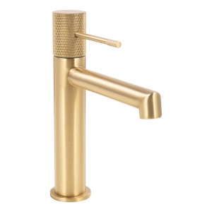 Schöner Wohnen Waschtischarmatur Kadia, Auslauf 12,1 cm, mattgold. Einhebelmischer für Waschbecken im modernen Design.