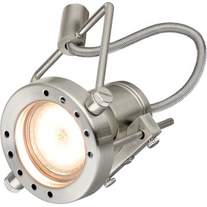 LED-Spot Dusino 4er, Nickel matt, warmweißes Licht für Wohnräume.