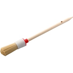 Ringpinsel Gr. 4 mit Naturborsten und Holzstiel für präzise Lackierarbeiten.