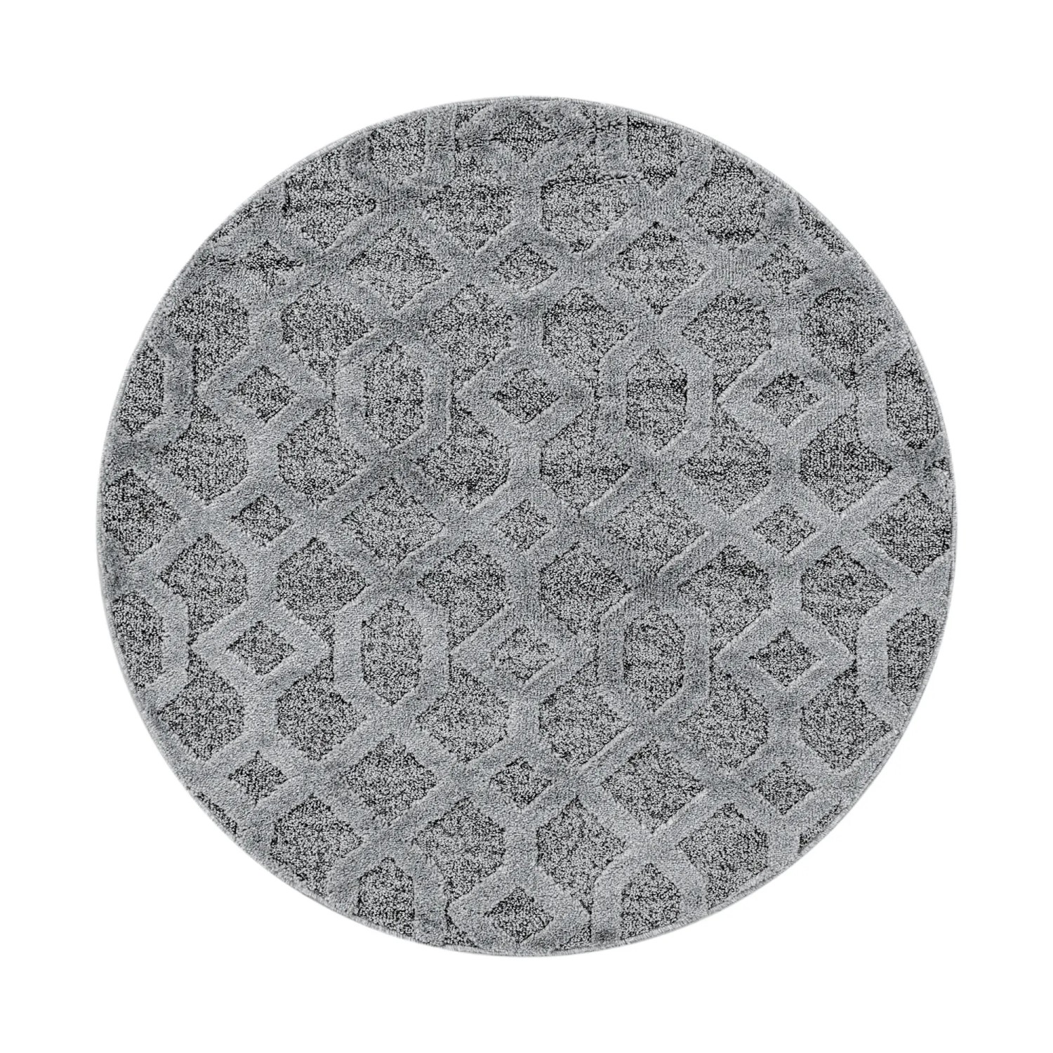 Ayyildiz Hochflorteppich Pisa 4702 Grau Ø 160 cm