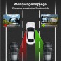 Vergleich: Sichtbereich mit/ohne Wohnwagenspiegel. Erweitertes Sichtfeld für mehr Sicherheit beim Fahren mit Caravan.