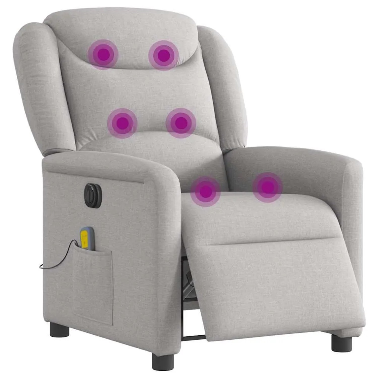 vidaXL Massagesessel Elektrisch Wolkengrau Stoff 3303193 günstig online kaufen