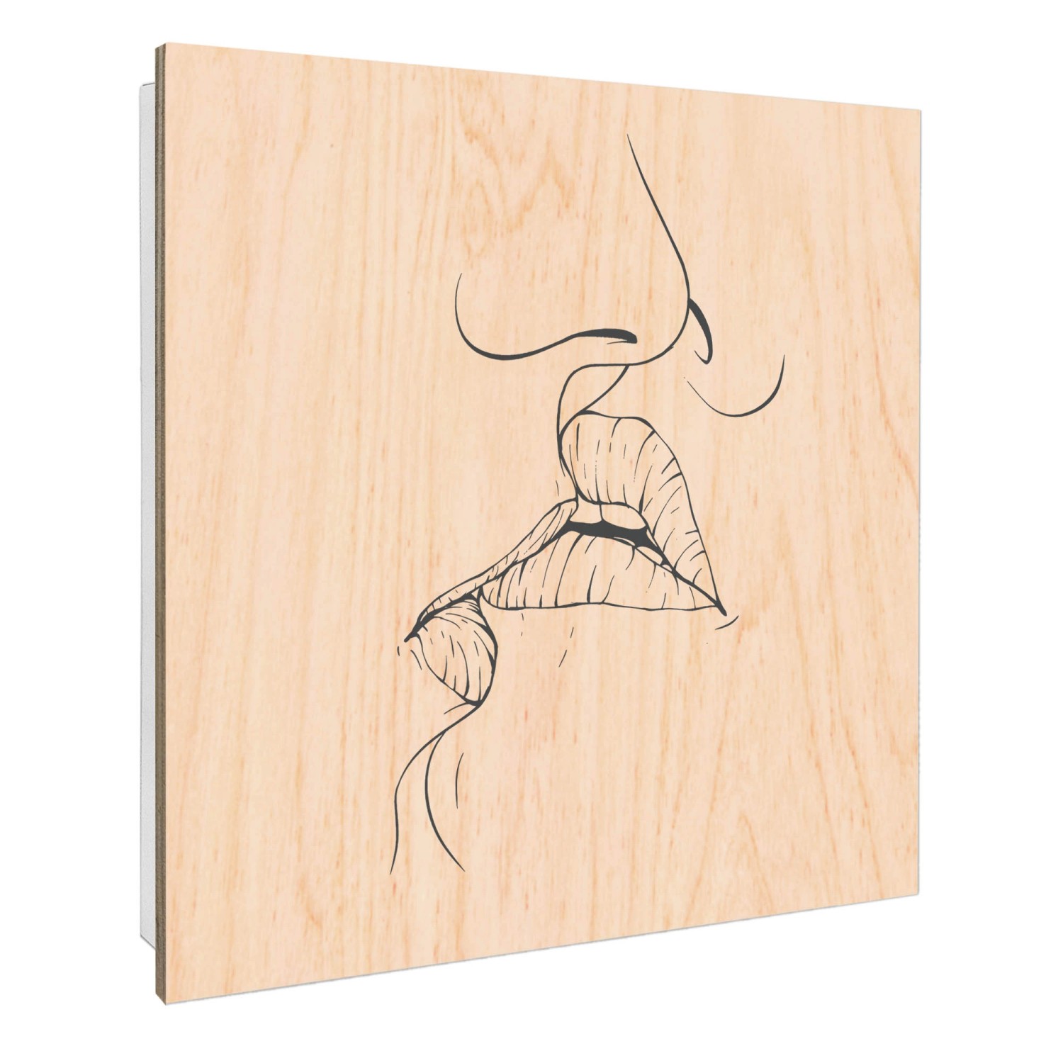 Banjado Schlüsselkasten mit Holzfront 30x30cm Weiß Scharnier Links 50 Haken günstig online kaufen