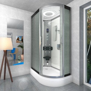 AquaVapore Duschkabine 80x120 cm mit Dampfsauna und Regendusche im Badezimmer.