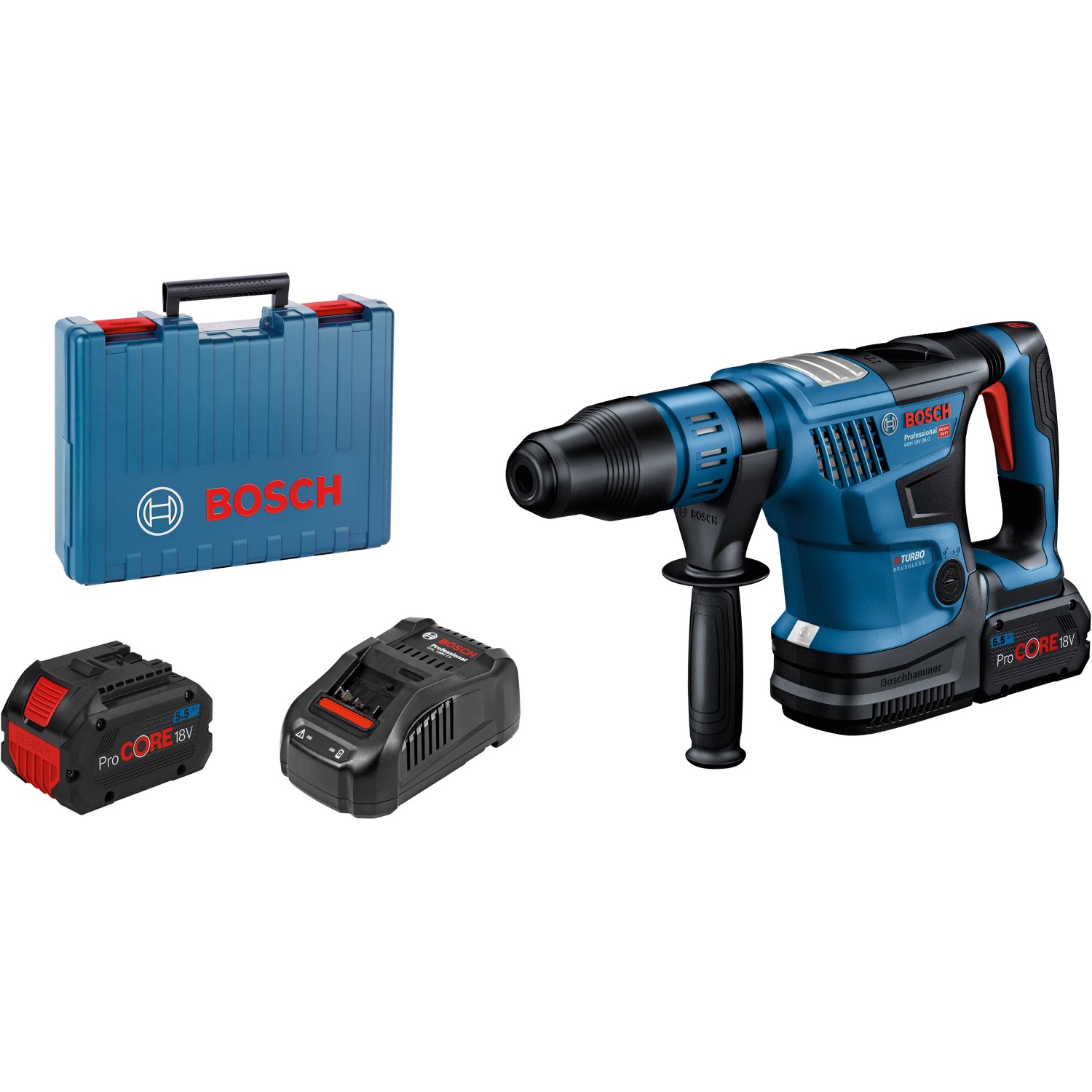 Bosch Professional 18 V Akku-Bohrhammer GBH 18V-36 inkl. Akkus mit Koffer günstig online kaufen