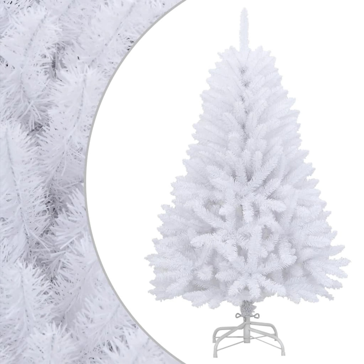 furnicato Künstlicher Weihnachtsbaum Klappbar mit Ständer Weiß 120 cm