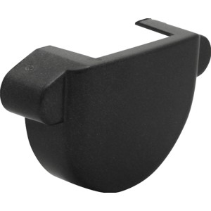 Marley Dachrinnen-Endstück RG 75, anthrazit-metallic, für halbrunde Kunststoff-Dachrinnen.