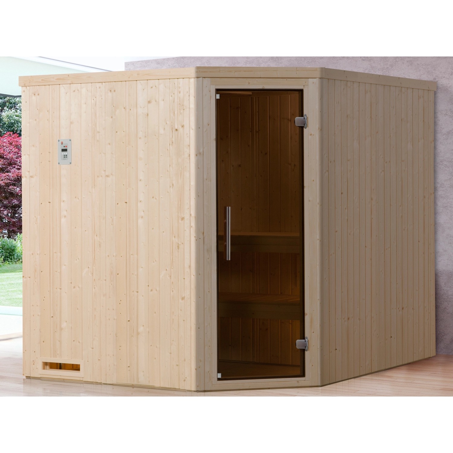 Weka Element-Ecksauna 508 BioS Set Gr. 3 mit Glastür günstig online kaufen