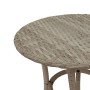 Detailansicht: Hellgrauer vidaXL Gartentisch aus Polyrattan, Teil eines 3-tlg. Bistro-Sets.