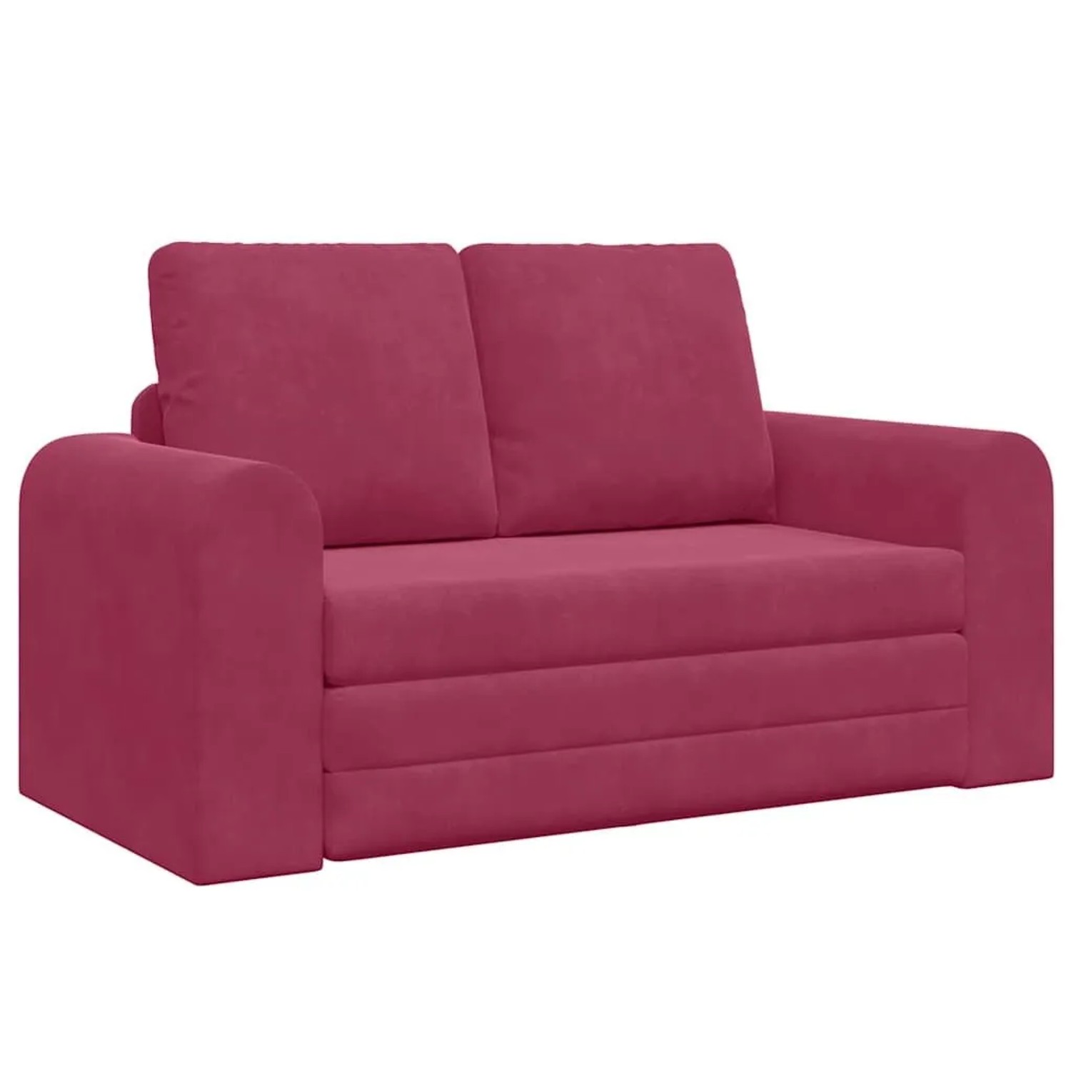 vidaXL Schlafsofa 60cm Weinrot Samt 4106687