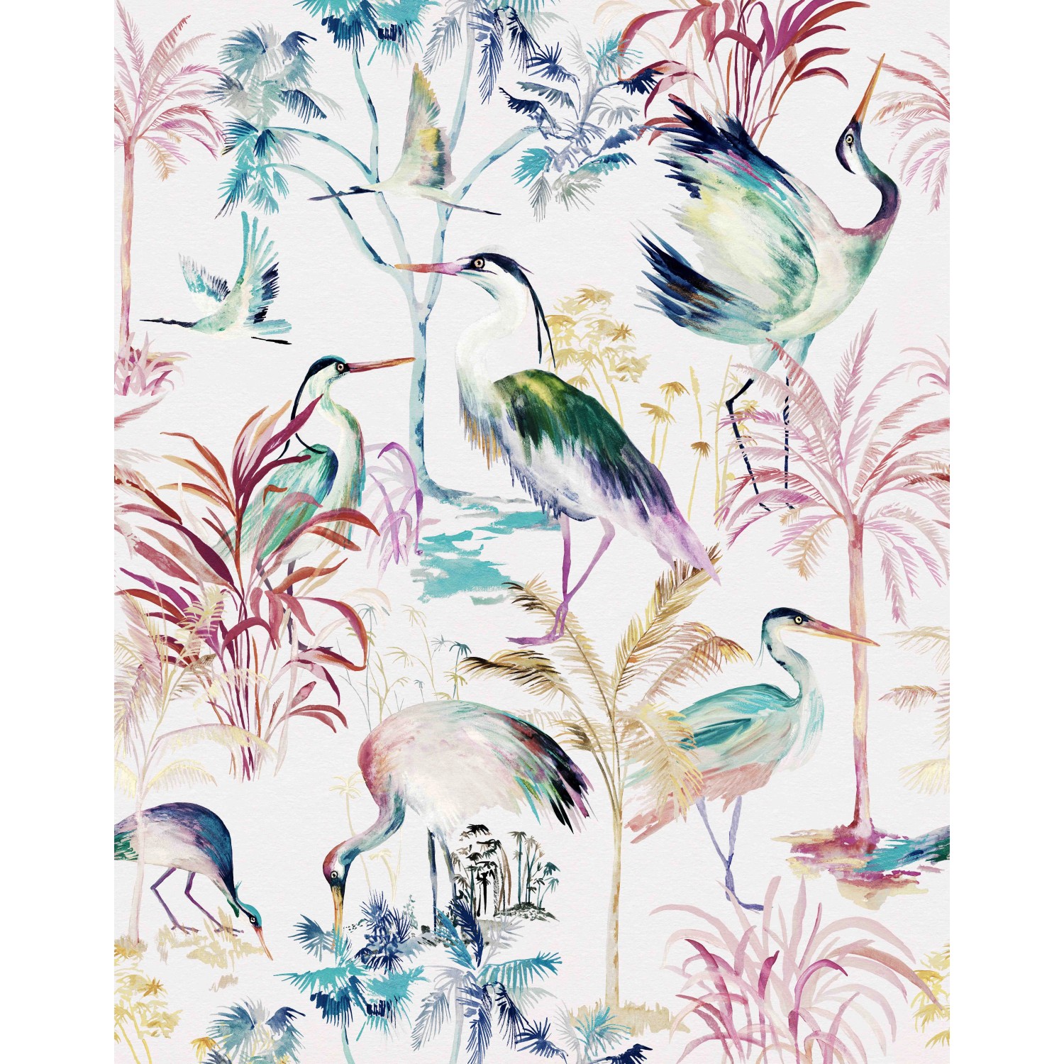 Marburg Fototapete Smart Art Gallery Floral Modern 2,7 m x 2,12 m Grau FSC®