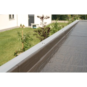 Skan Holz Dachbahn KSK-Rolle, 5 m², silbergrau, selbstklebend für Gartenhaus-Dach.