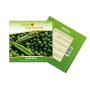 Deine Gartenwelt Markerbse Bördi Samenpackung mit Erbsen und Hülsen.