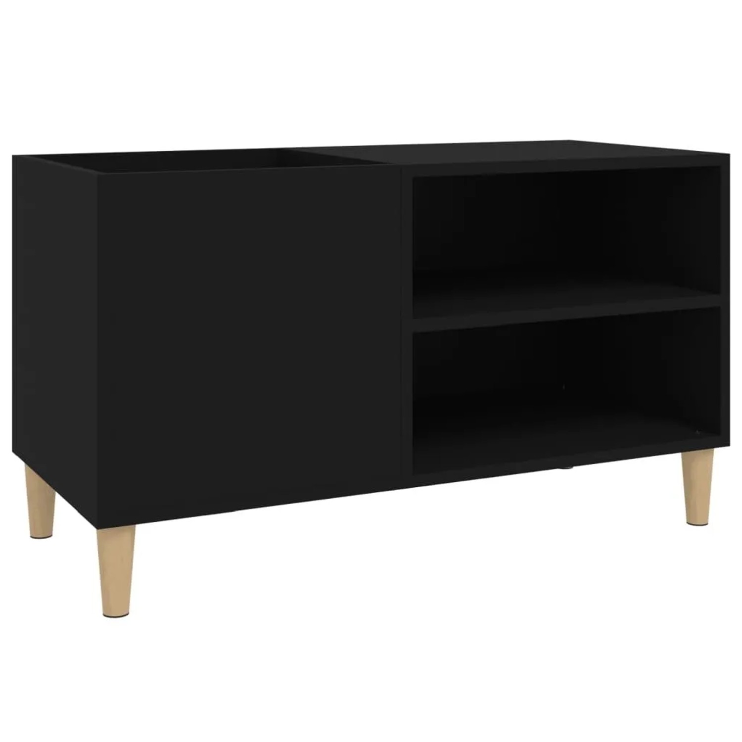 vidaXL Plattenschrank Schwarz 84,5x38x48 cm Holzwerkstoff 831942